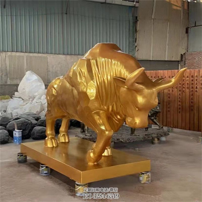 企业金牛雕塑 景观艺术牛雕塑承接 商场铜雕塑常用